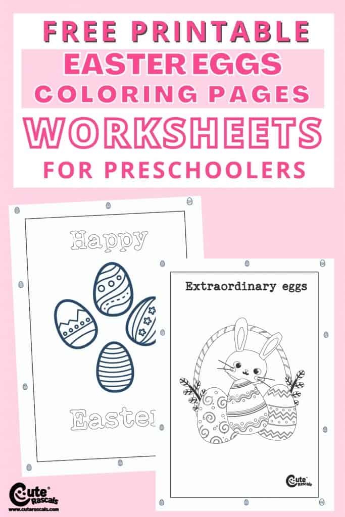 Free printable Easter worksheets for preschoolers