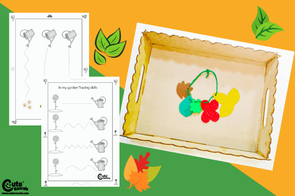 Spring DIY Necklace Leaf Crafts Montessori Worksheets (4-6 Year Olds)