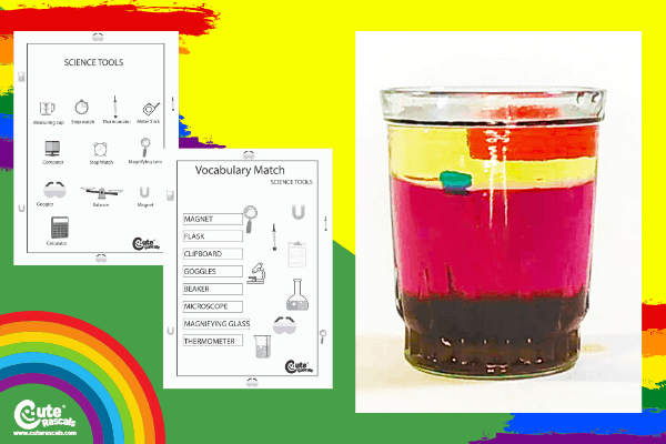 St. Patrick's Day fun rainbow experiment activity. Easy kids science experiments will encourage preschoolers to love science.