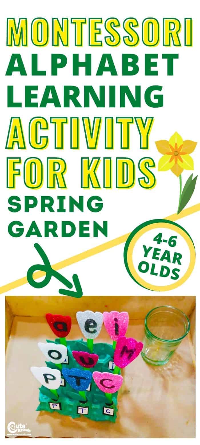 Fun garden alphabet activity for preschoolers.