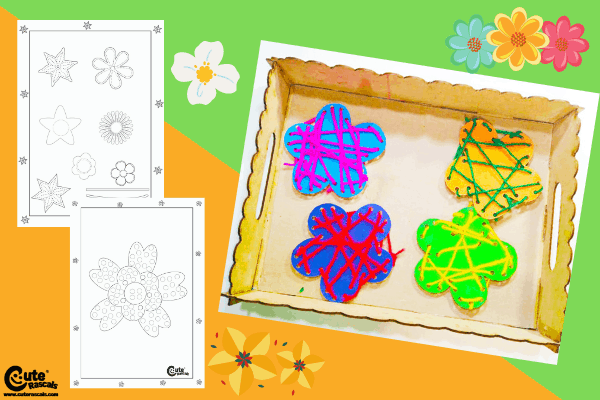 Thread for the Flower Craft Activity for Kids Montessori Worksheets (4-6 Year Olds)