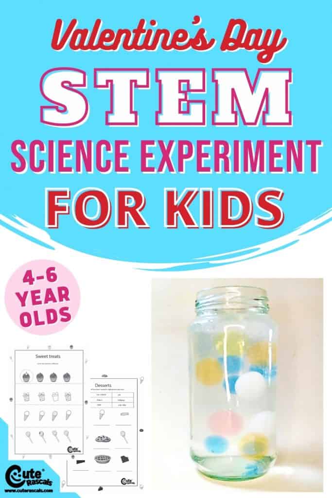 Just like colored candies easy science experiments for kids. With free printable worksheets