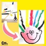 Washing Colored Hair Easy Art and Craft for Kids Worksheets (4-6 Year Olds)