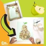 Pear with Pencil Shavings Fine Motor Skills Handcraft for Kids Montessori Worksheets (4-6 Year Olds)