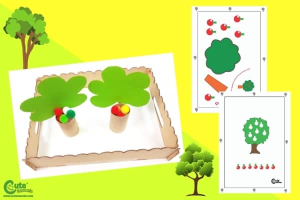 Sensory Trees Earth Day Projects for Kids with Worksheets (1-2 Year Olds)