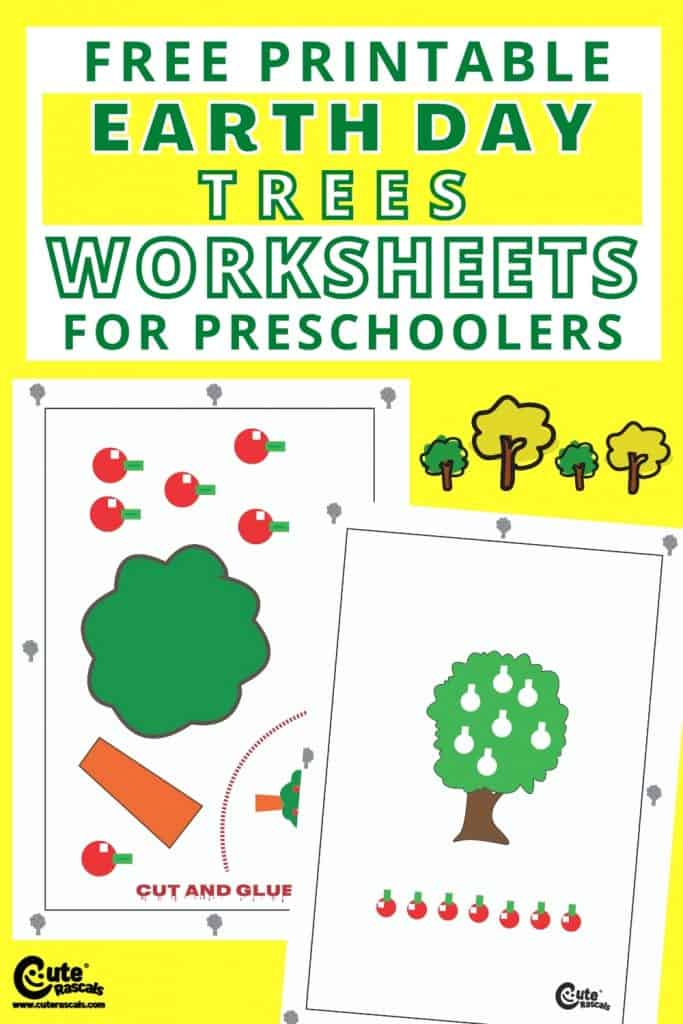 Free printable trees worksheets for toddlers