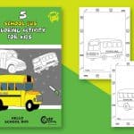 Fun Bus Coloring Pages for Kids (5 Different Images)
