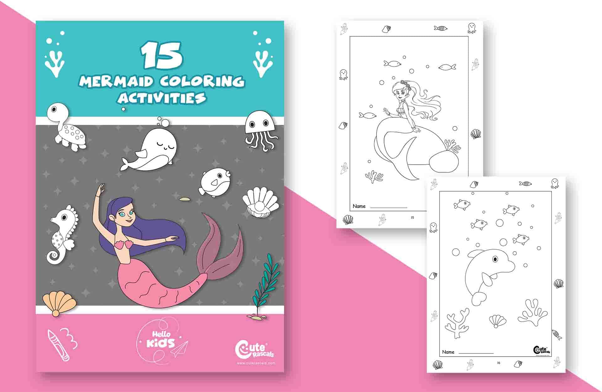 15 Fun Mermaid Coloring Pages for Kids and More!