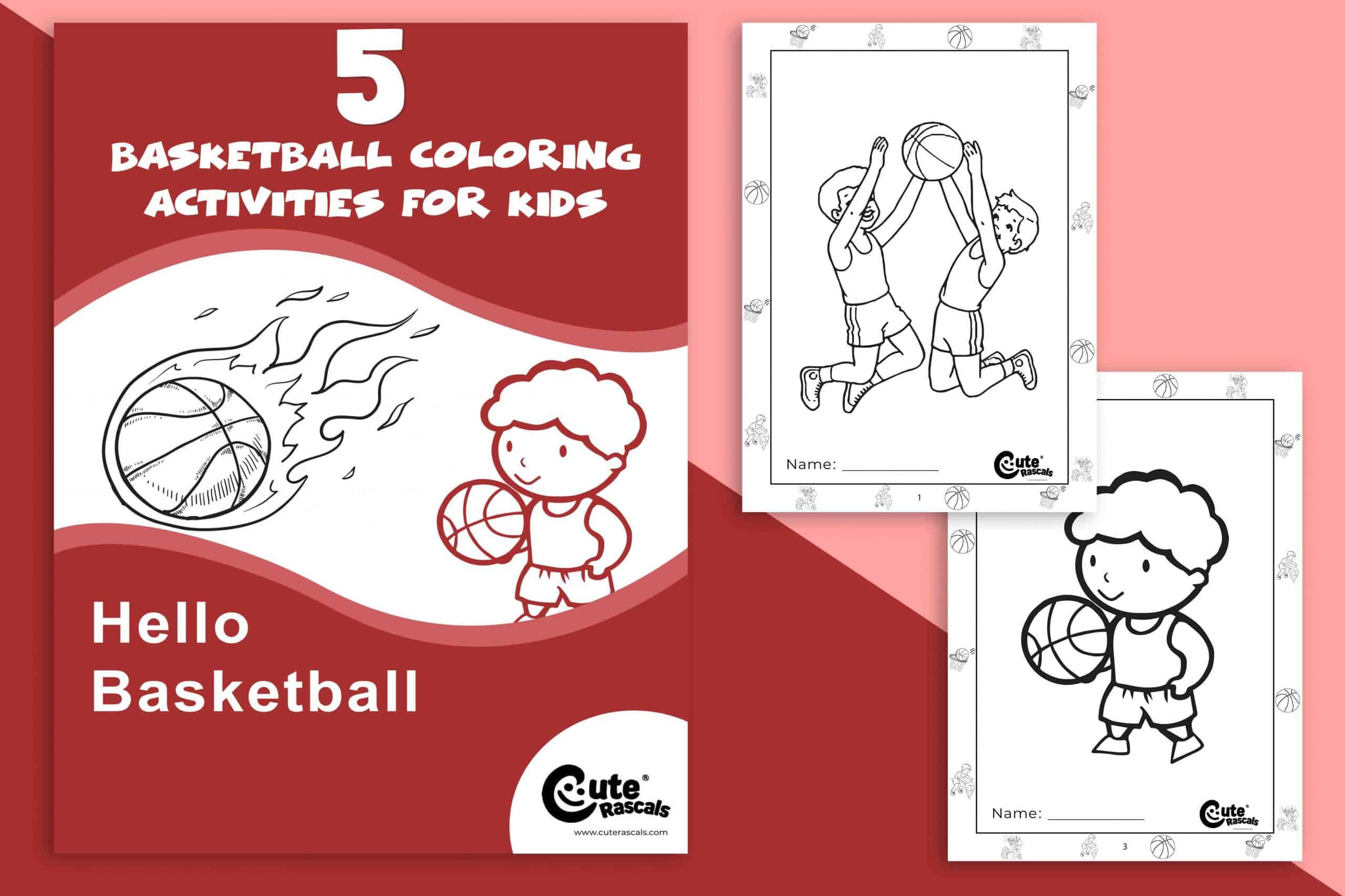 5 Cool & Simple Basketball Coloring Pages for Everyone