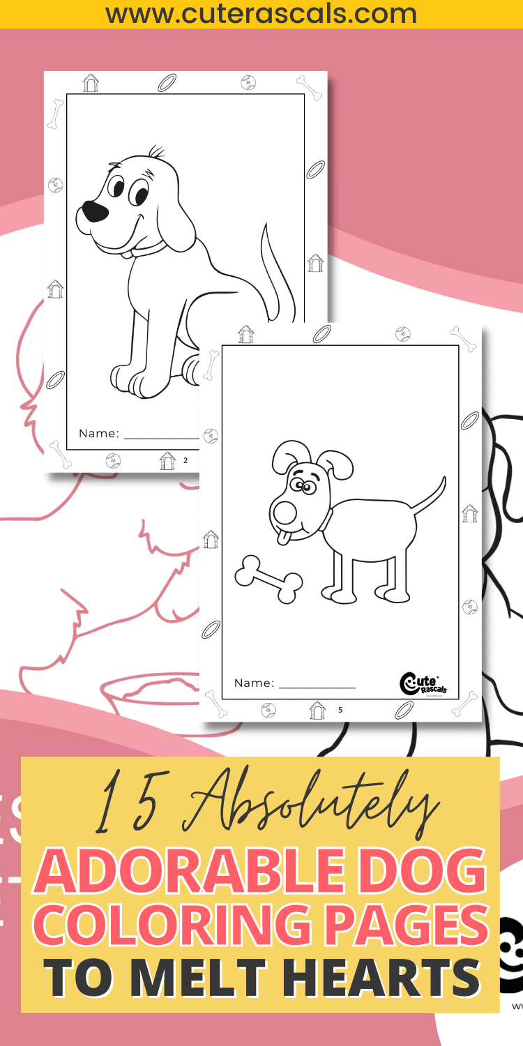 15 Absolutely Adorable Dog Coloring Pages to Melt Hearts
