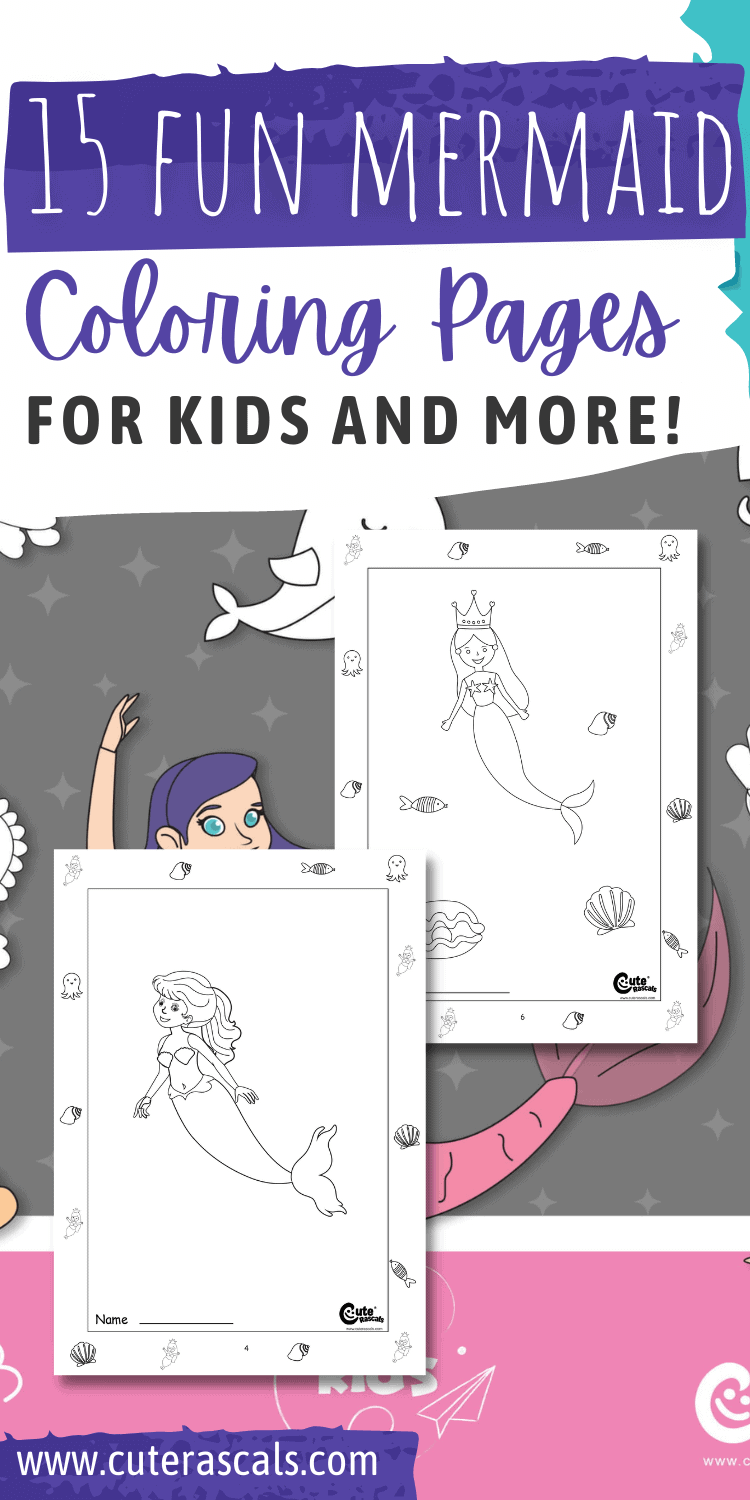 15 Fun Mermaid Coloring Pages for Kids and More!