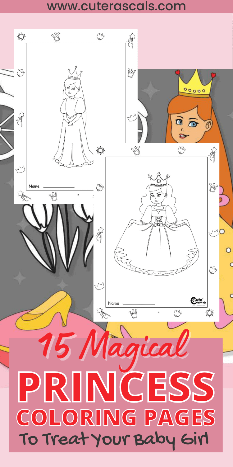 15 Magical Princess Coloring Pages to Treat Your Baby Girl