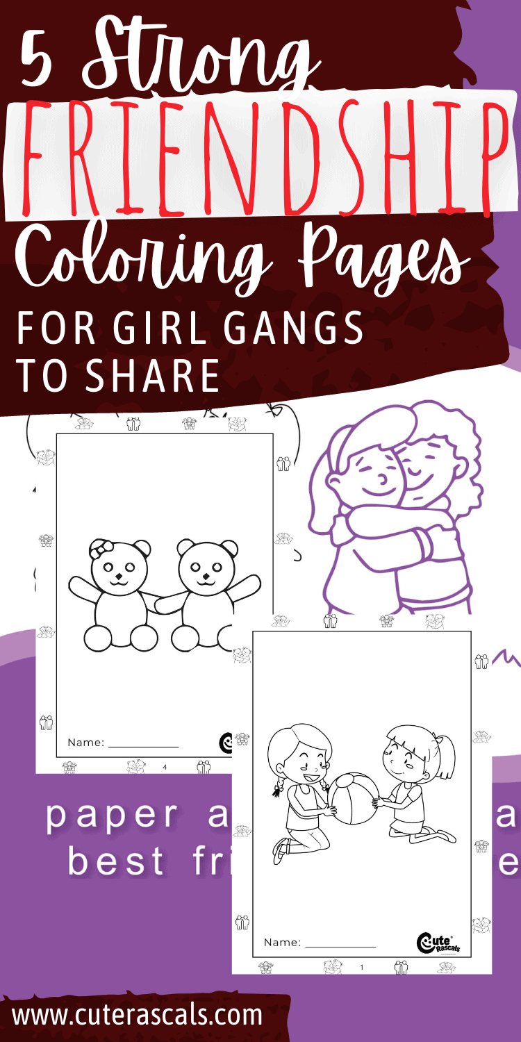 5 Strong Friendship Coloring Pages for Girl Gangs to Share