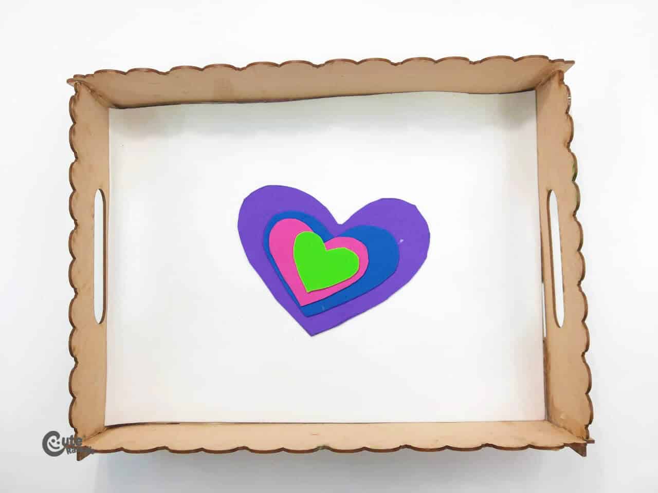 Colorful Hearts Motor Skill Crafts for Preschoolers Activity