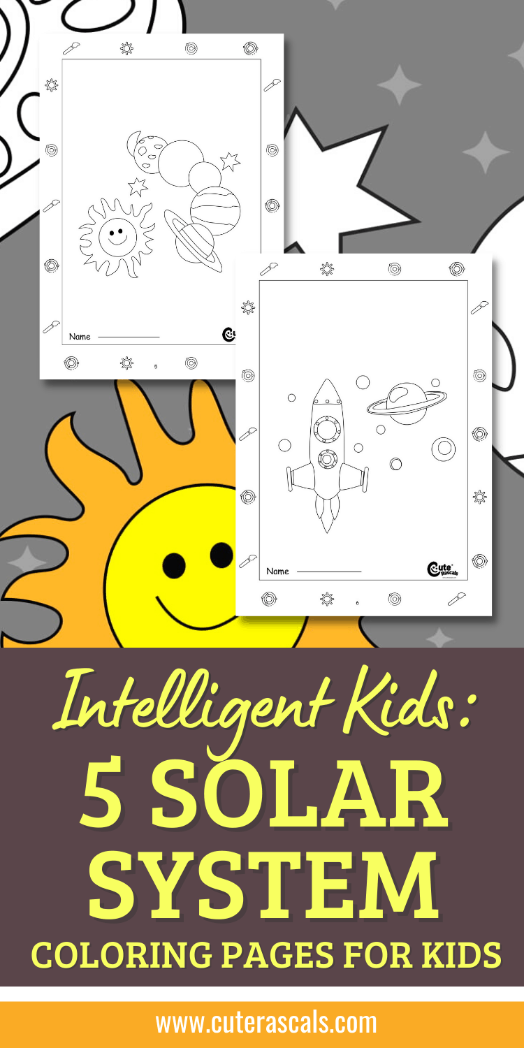 Intelligent Kids: 5 Solar System Coloring Pages for Kids
