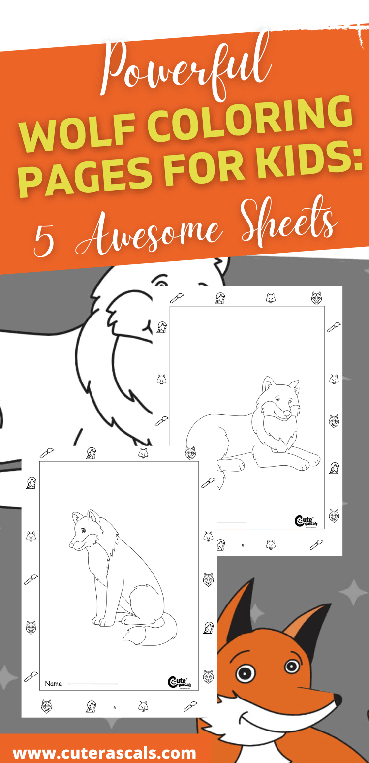 Powerful Wolf Coloring Pages For Kids: 5 Awesome Sheets