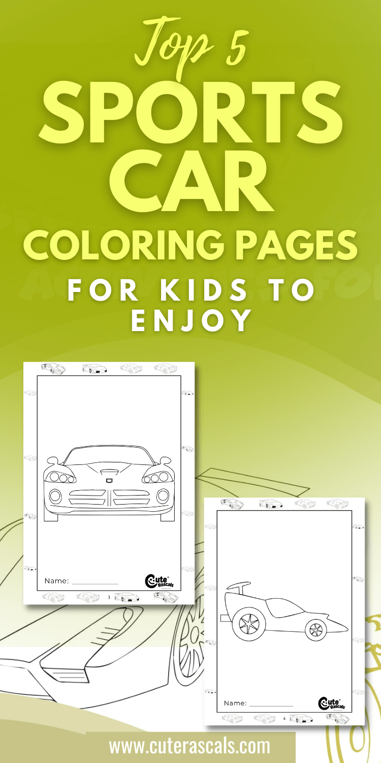 Top 5 Sports Car Coloring Pages for Kids to Enjoy