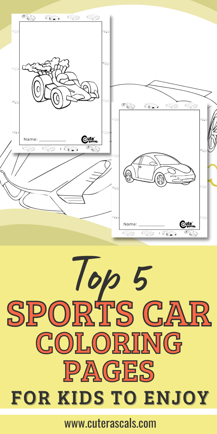 Top 5 Sports Car Coloring Pages for Kids to Enjoy