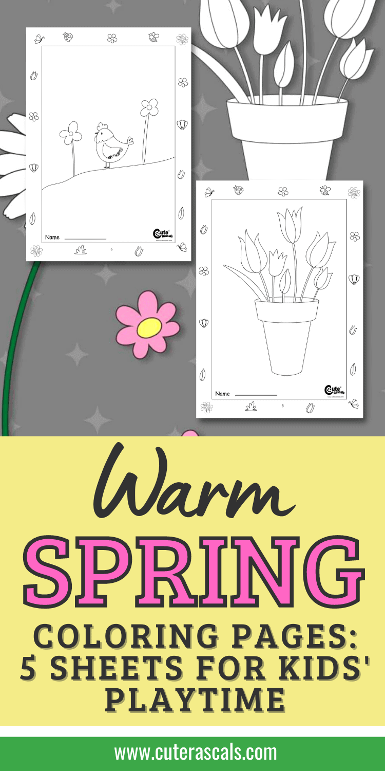 Warm Spring Coloring Pages: 5 Sheets for Kids' Playtime