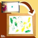 Dry Leaves Stamp Art Activity for Kids Montessori Worksheets (4-6 Year Olds)