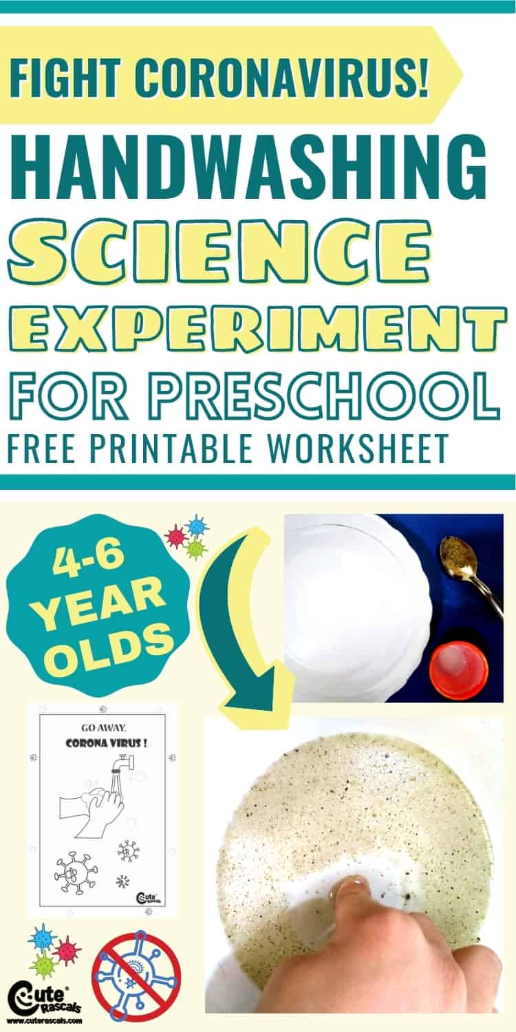 Creative and fun cool science experiments for kids and learning the importance of washing properly to fight germs.