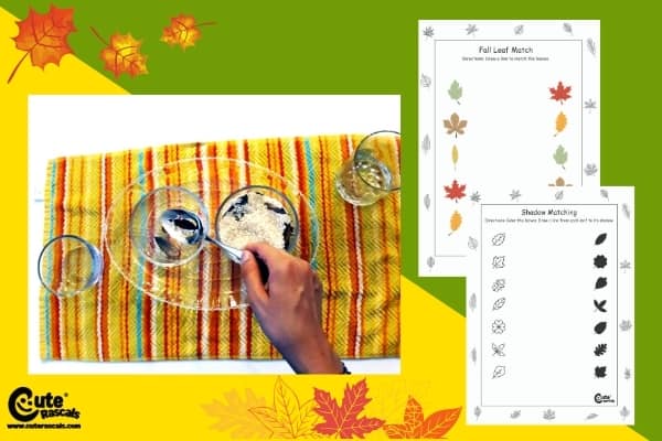 Rescue the Leaves Fine Motor Skills for Preschool Montessori Worksheets (4-6 Year Olds)