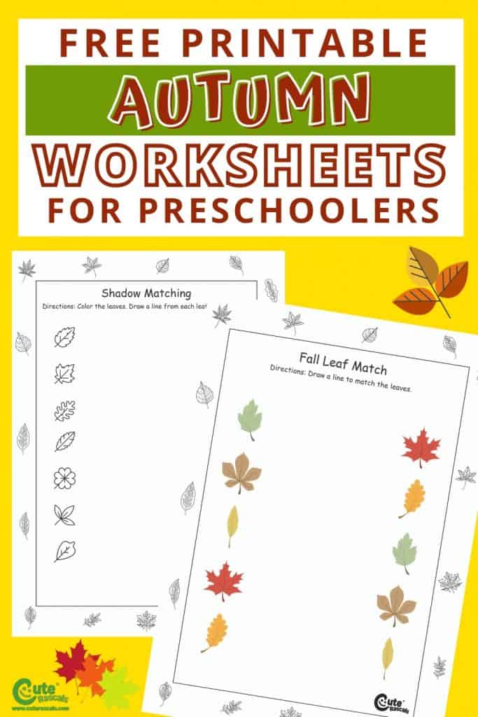 Free printable fall worksheets for preschoolers