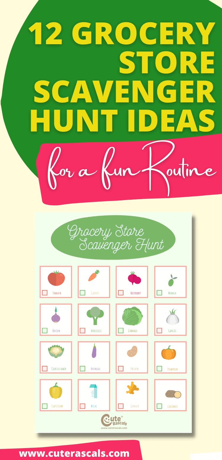 Fun outdoor grocery scavenger hunt for kids for exciting routine