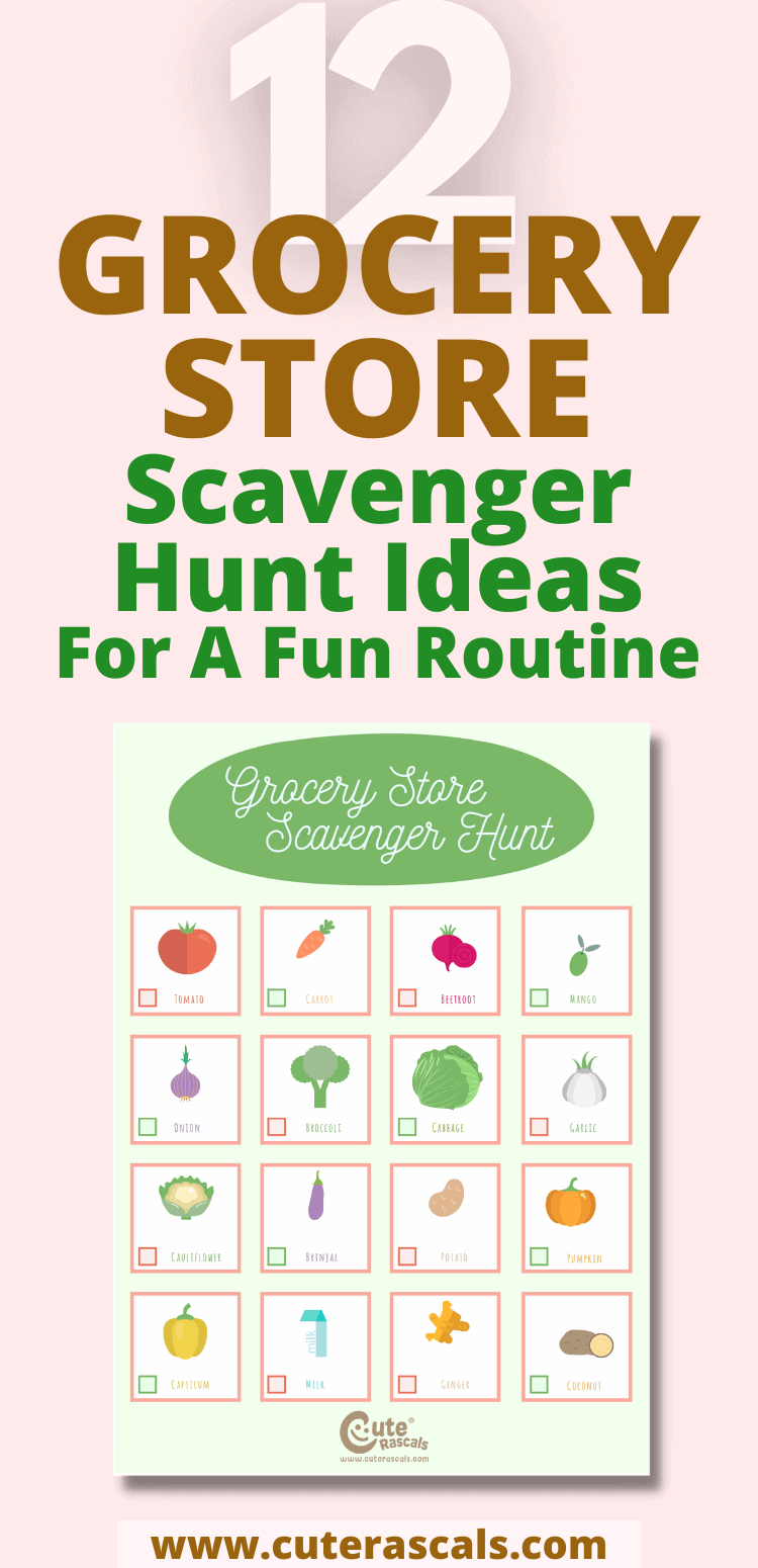 Fun outdoor grocery scavenger hunt for kids for exciting routine
