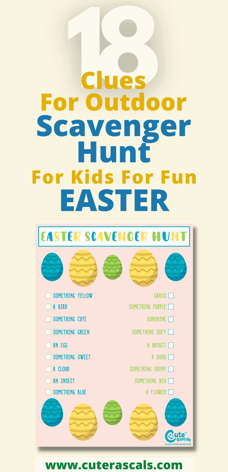 Fun Outdoor Easter Scavenger Hunt For Kids To Enjoy While They're Out