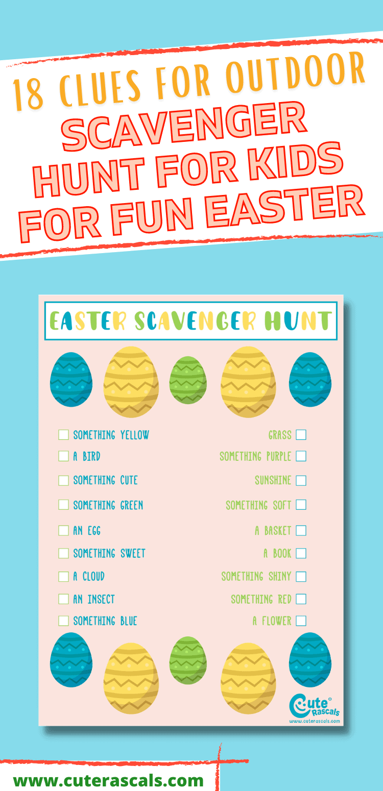 Fun Outdoor Easter Scavenger Hunt For Kids To Enjoy While They're Out