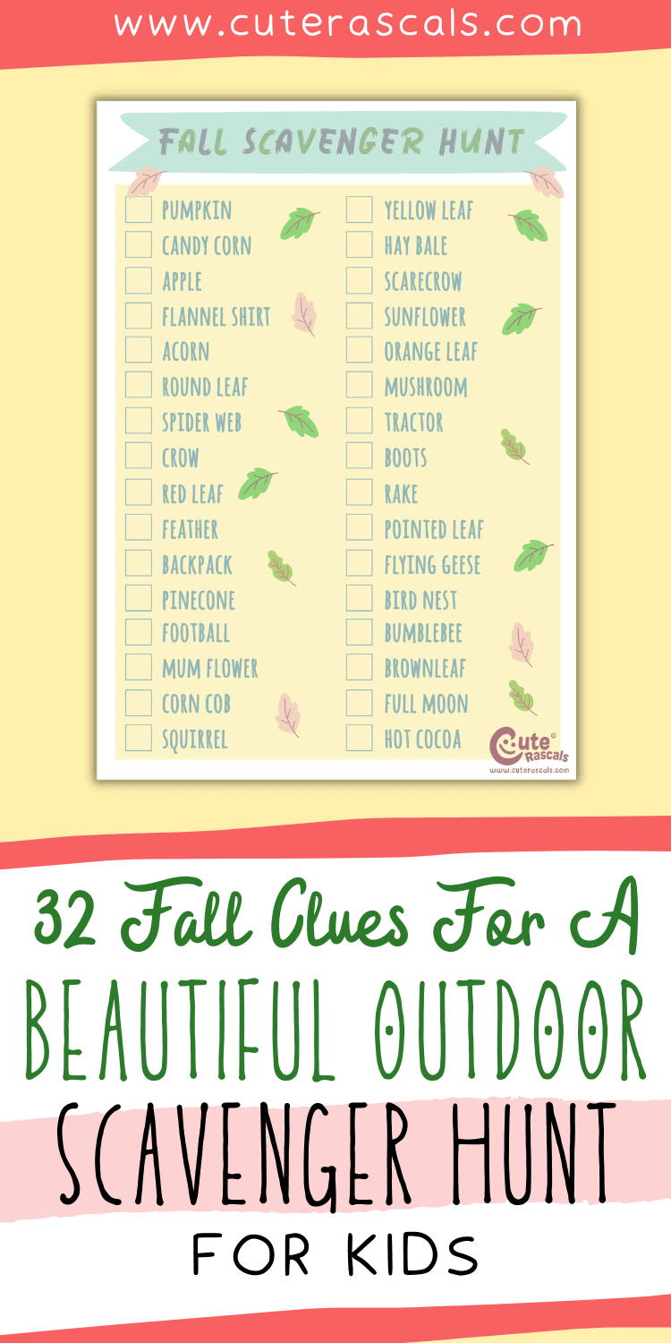The Best Outdoor Scavenger Hunt For Kids You Need During Fall