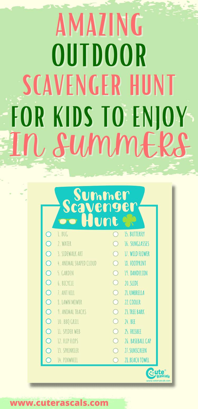 Exciting Outdoor Scavenger Hunt For Kids to Enjoy Anytime Through The Day