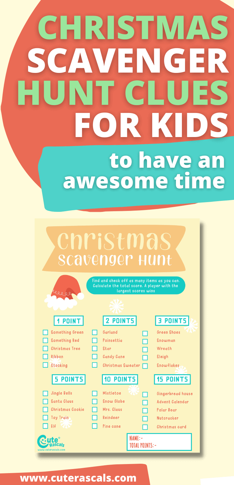 Beautiful outdoor scavenger hunt for kids to love Christmas