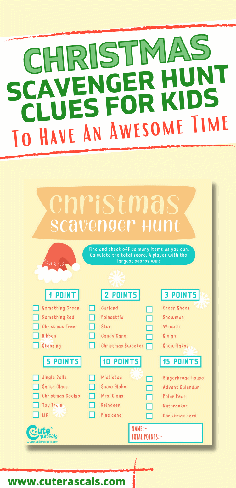 Beautiful outdoor scavenger hunt for kids to love Christmas