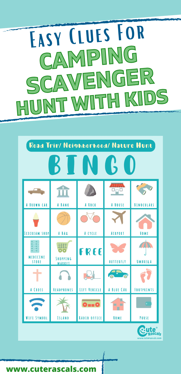 Excellent outdoor camping scavenger hunt for kids for fun