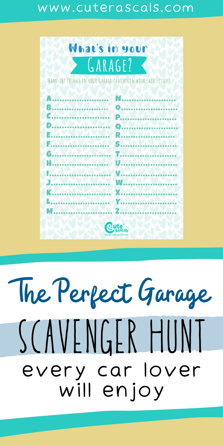 Garage ABC: Exciting Indoor Scavenger Hunt For Every Car Lover