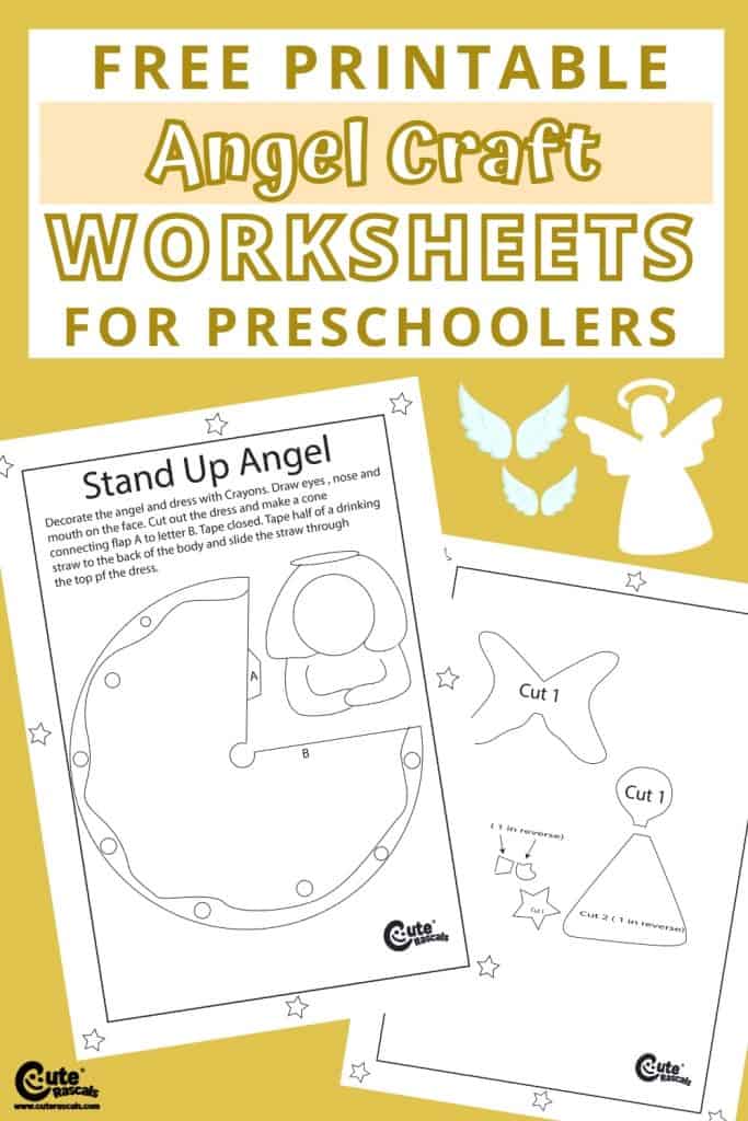 Free printable angel craft worksheets for preschoolers