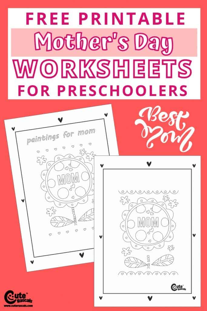 Mother's day free printable worksheets