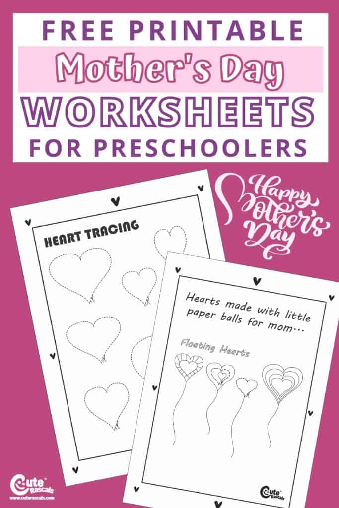 Free printable Mother's day worksheets