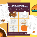 10 Cute Thanksgiving Step-By-Step Drawing Guide