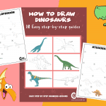 10 Fun & Easy Dinosaur Drawing Guide For Kids To Enjoy