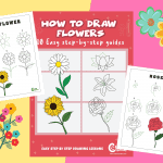 How To Draw Flowers: 10 Step-By-Step Flower Drawing Tutorials For Kids