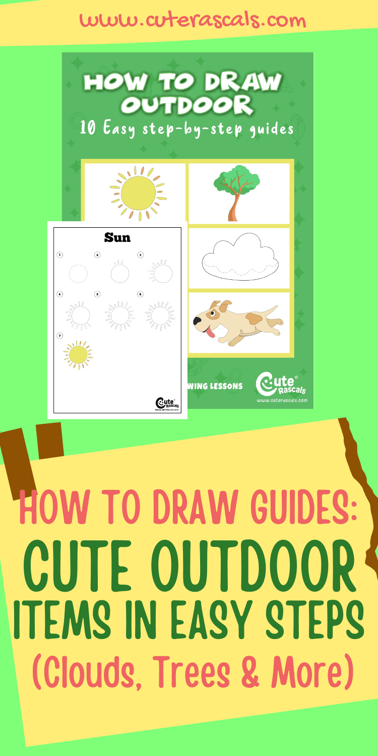 How To Draw Guides: Cute Outdoor Items In Easy Steps (Clouds, Trees & More)