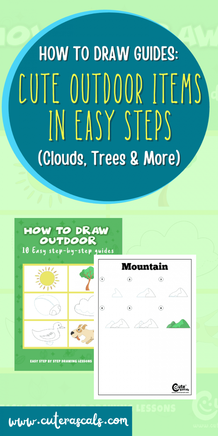 Cute Outdoor Items Drawing Guides (Clouds, Trees & More)