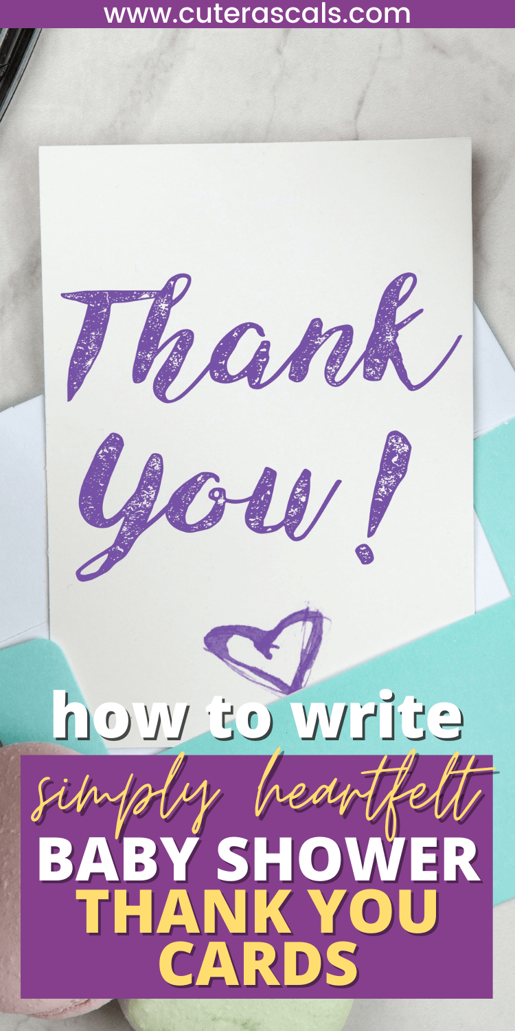 How To Write Simply Heartfelt Baby Shower Thank You Cards