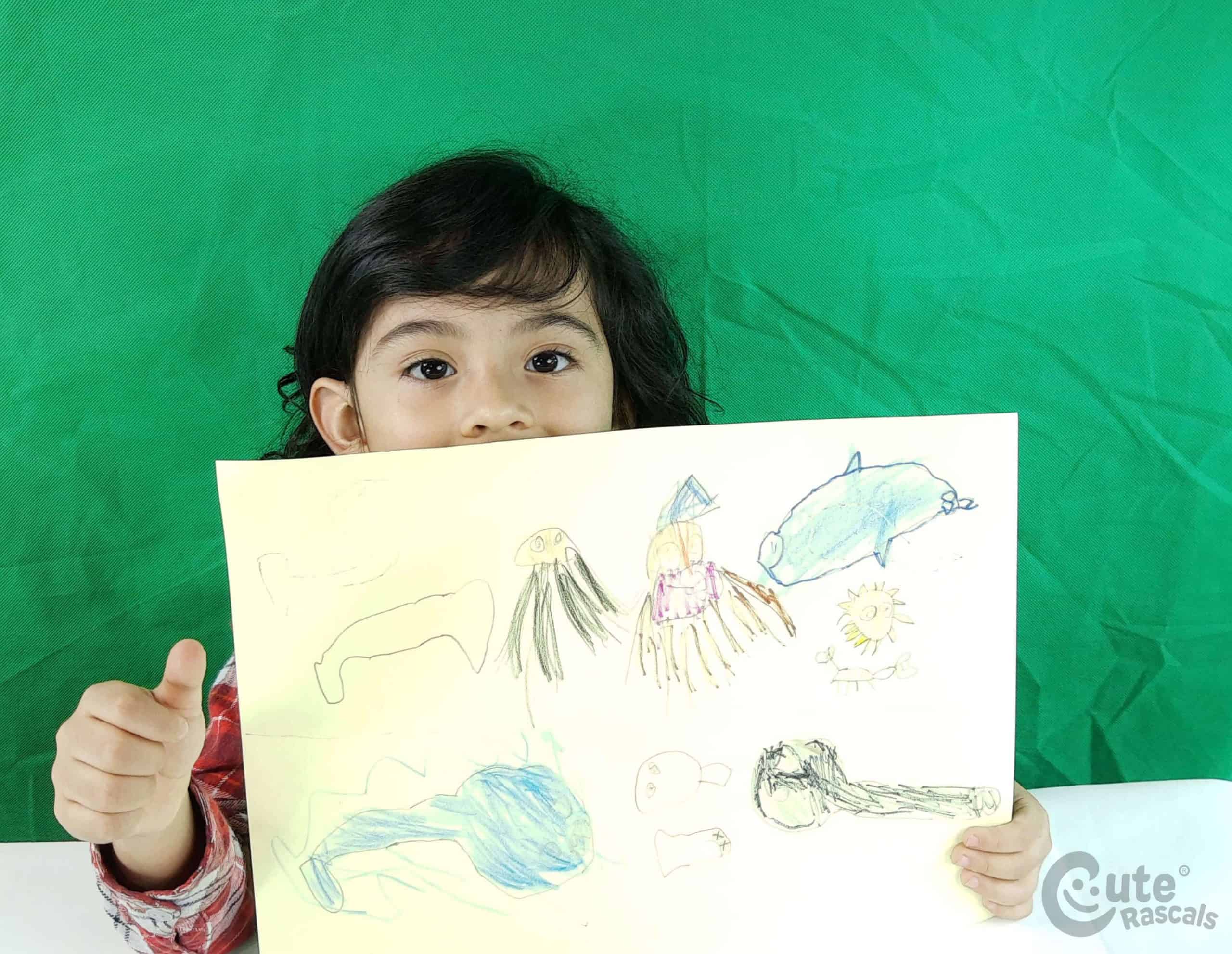Drawings of the sea animals