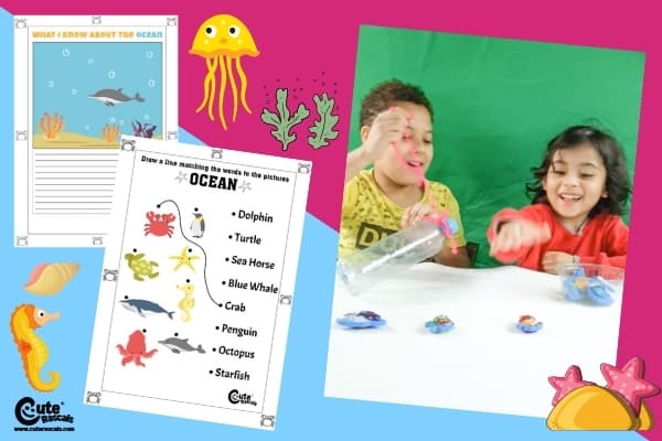 Back to the Sea Teaching Kids Patience Activity Worksheets (4-6 Year Olds)