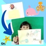 Colorful Sea Friends Drawing Games for Kids Worksheets (4-6-Year-Olds)