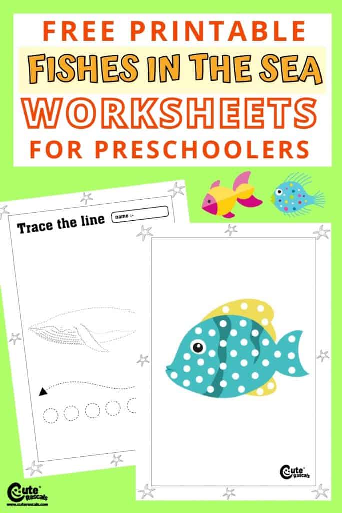 Free printable fish worksheets for kids